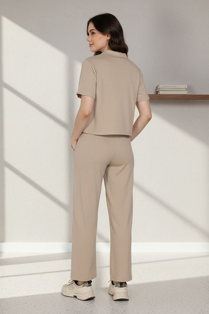 Zivame 2 Mile Fashion Knit Cotton Loungewear Set - Oyster Gray — image 3